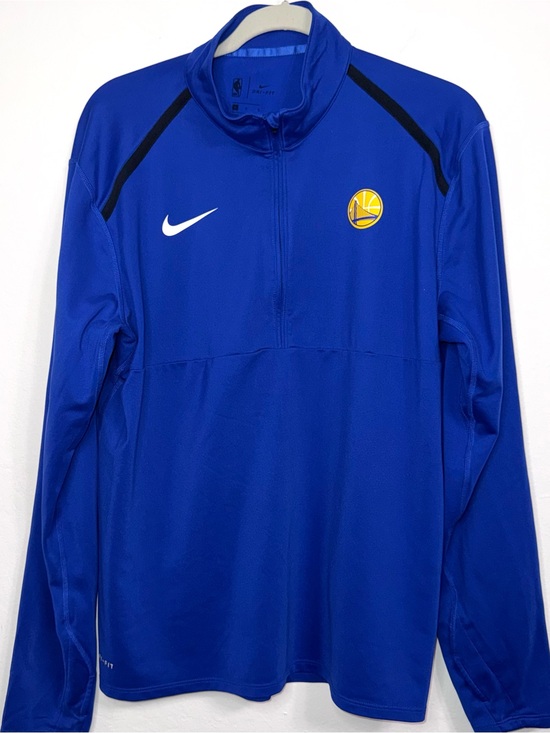 Nike Other - Nike Golden State Warriors Dri-FIT 1/4 Zip Pullover Jacket Blue Mens Large